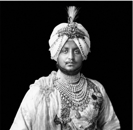 Maharaja of Patiala with platinum turban