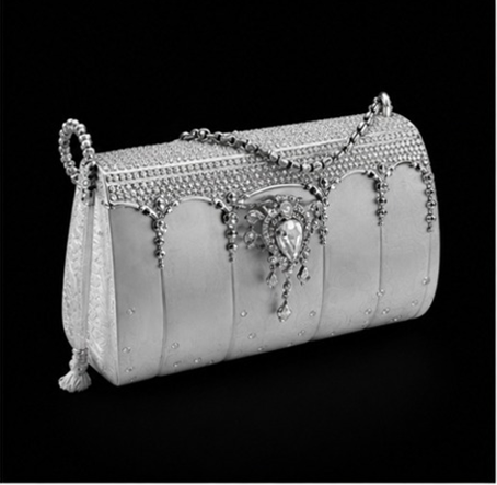 An expensive platinum handbag